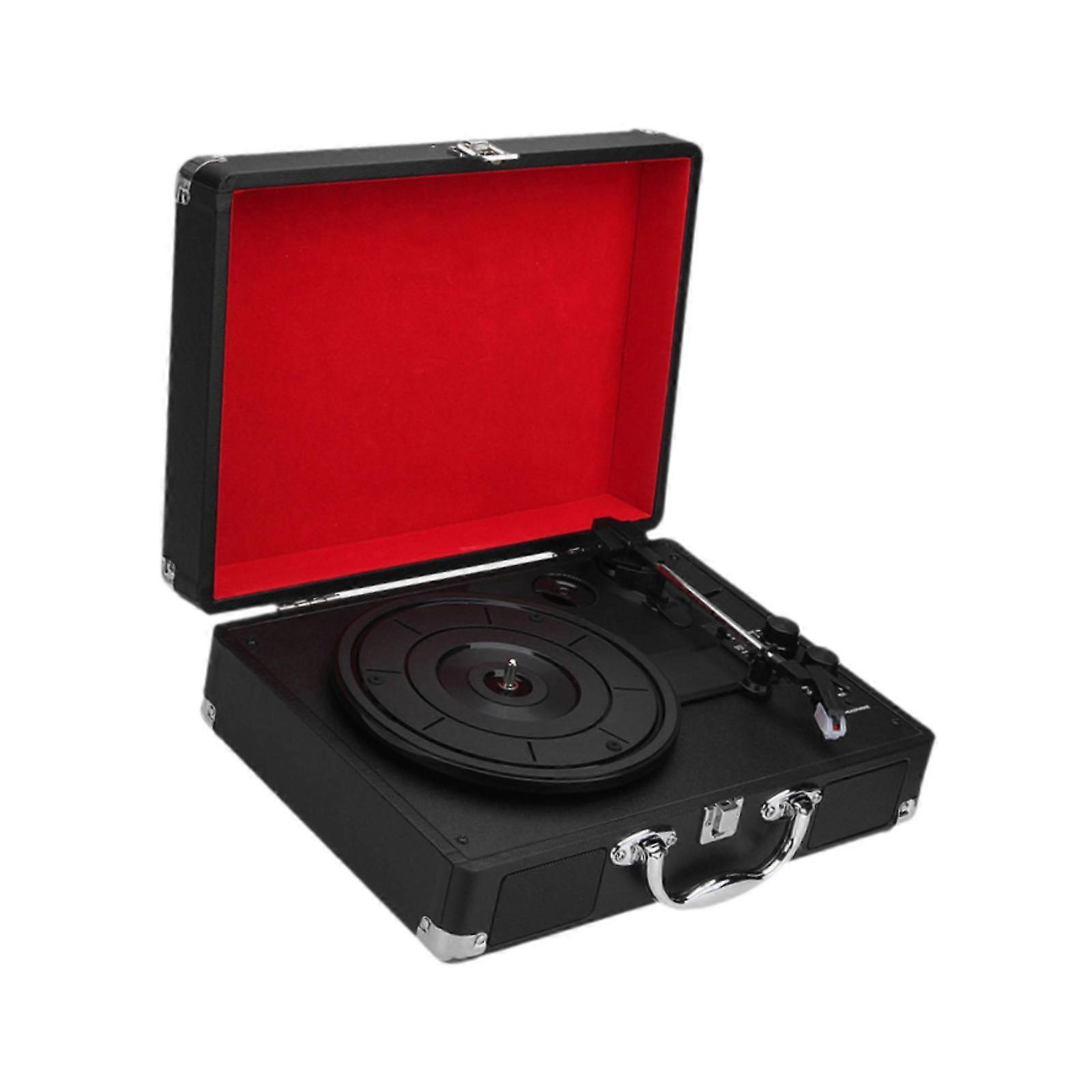 Retro Player Vintage Entertainment 2.0 Stereo Valigia Portatile Lettore di Vinile Nero