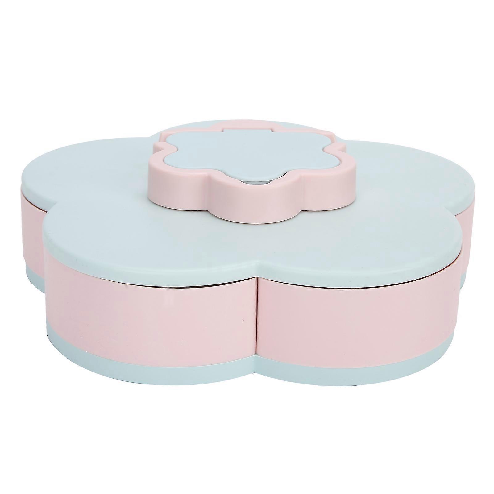 FlowerShaped Dried Fruit Plate Rotating Nut Serving Platter Removable Snacks Candy Storage Tray