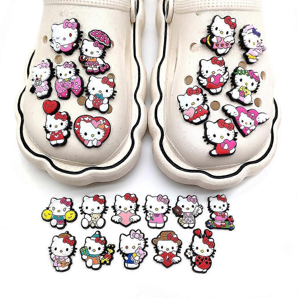 25 kpl Hello Kitty -sarja Söpöt kengät Charms for Crocs Tukkisandaalit Sisustustarvikkeet Lahjat