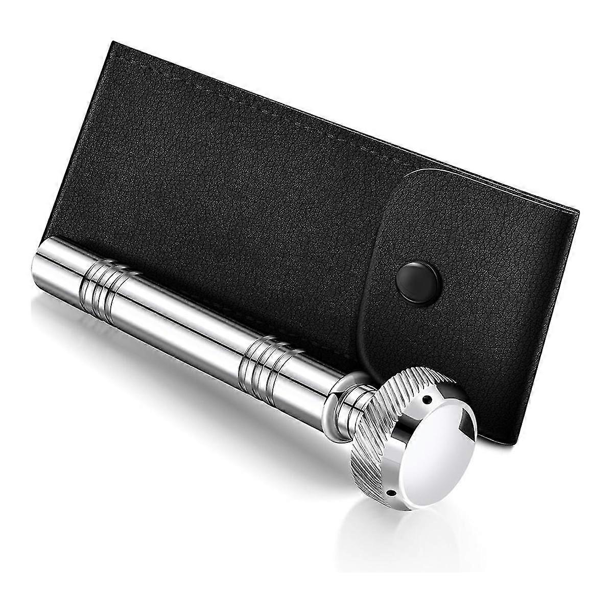 كريستيان جيب رشاش الماء المقدس مع حقيبة حمل جلدية جيب ديني حاوية مياه مقدسة من الفولاذ المقاوم للصدأ- YuJia