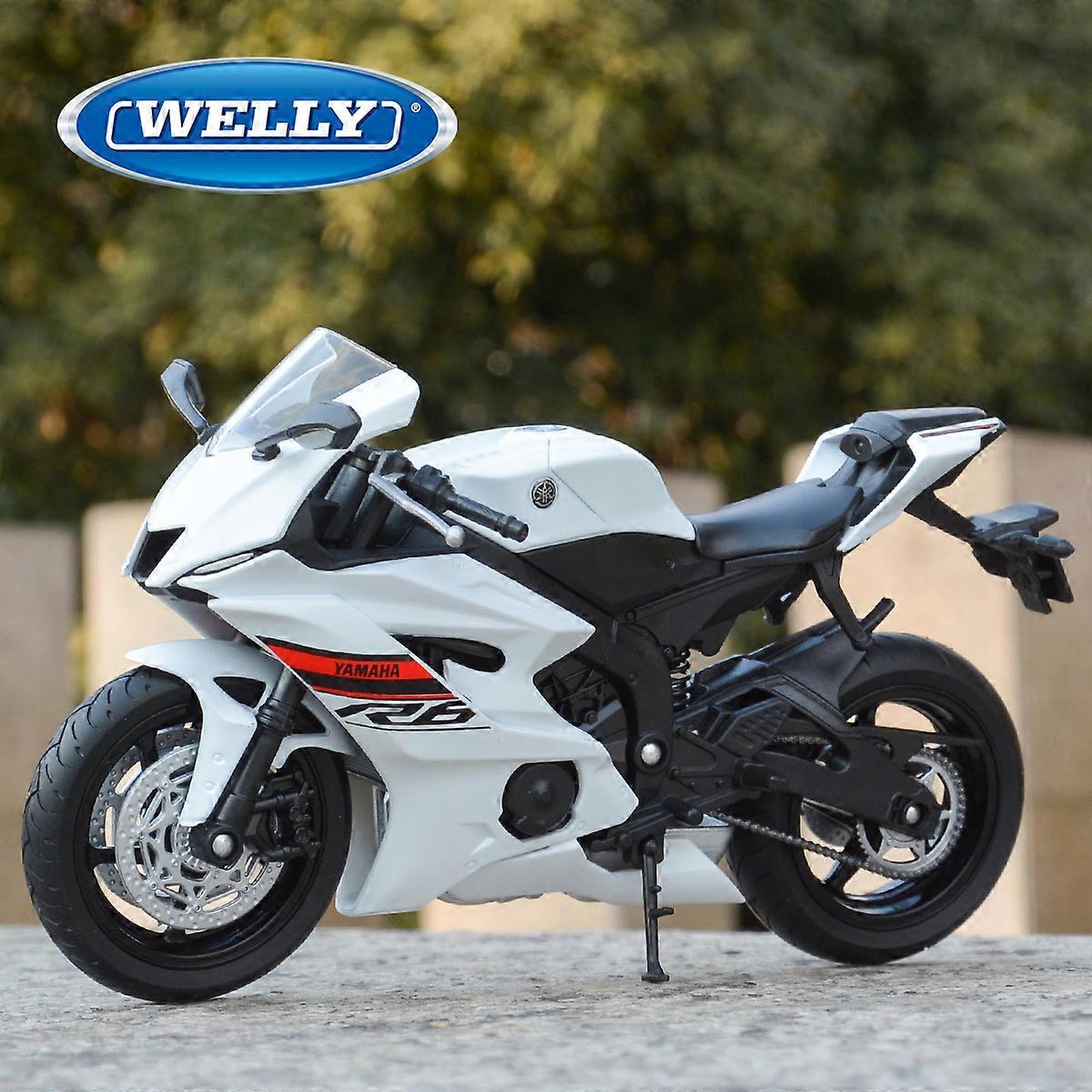 1:12 2020 Yamaha YZF-R6 Noir Moulé Sous Pression Véhicules Collectionnable Loisirs Moto Modèle Jouets