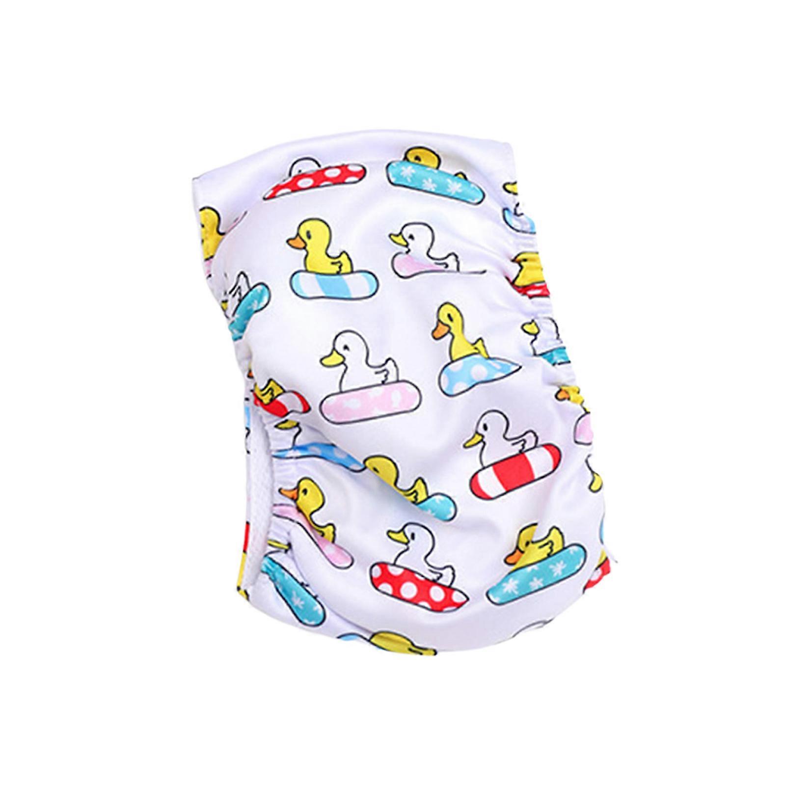 Dog Menstrual Belt Breathable Anti-harassment Cartoon Duck Print Pet Puppy Dog Physiological Underwear for Estrus