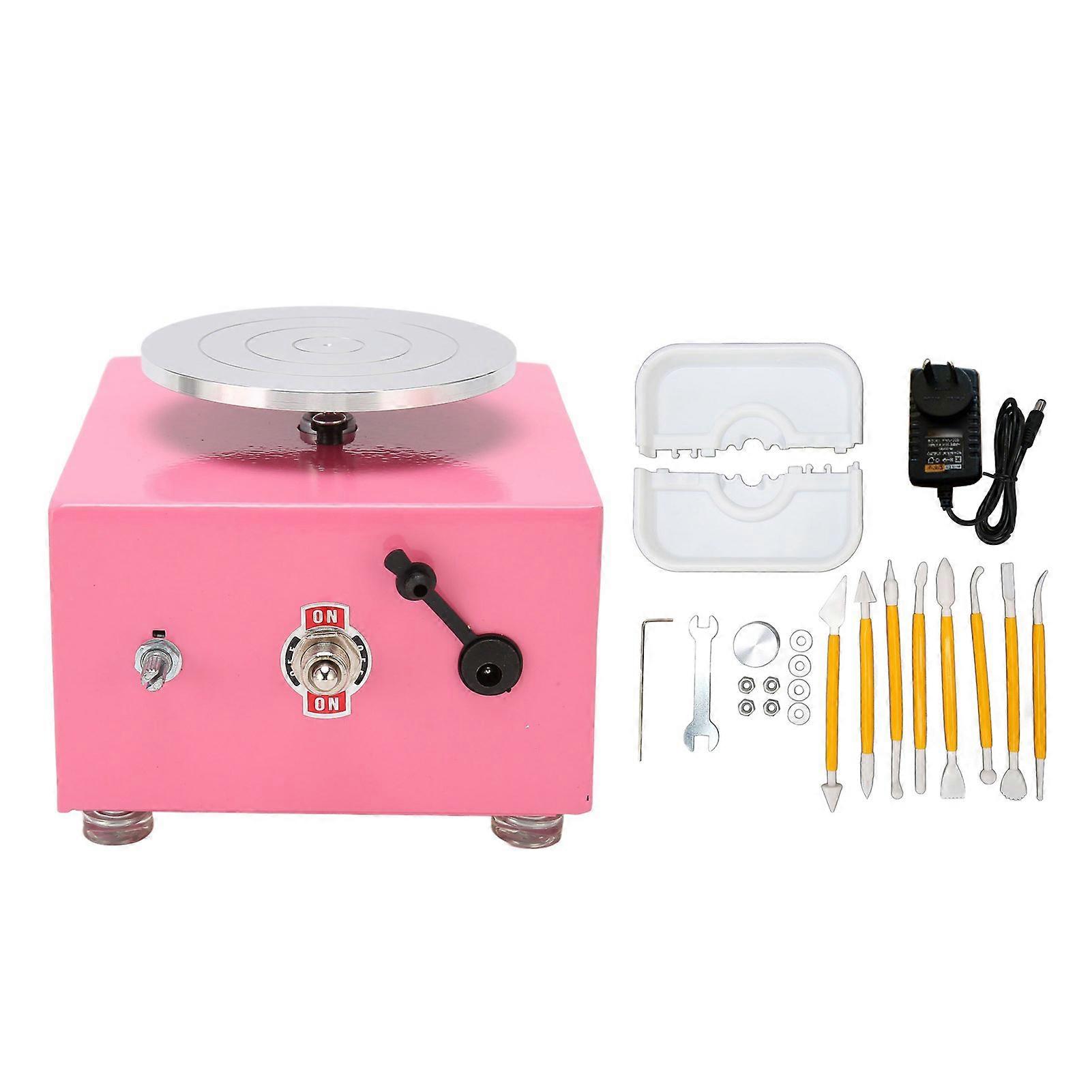 عجلة الفخار الصغيرة عجلة السيراميك قابل للتعديل سرعة مصغرة آلة عجلة الفخار الكهربائية ل DIY الطين الفن الحرفية 100?240V AU التوصيل