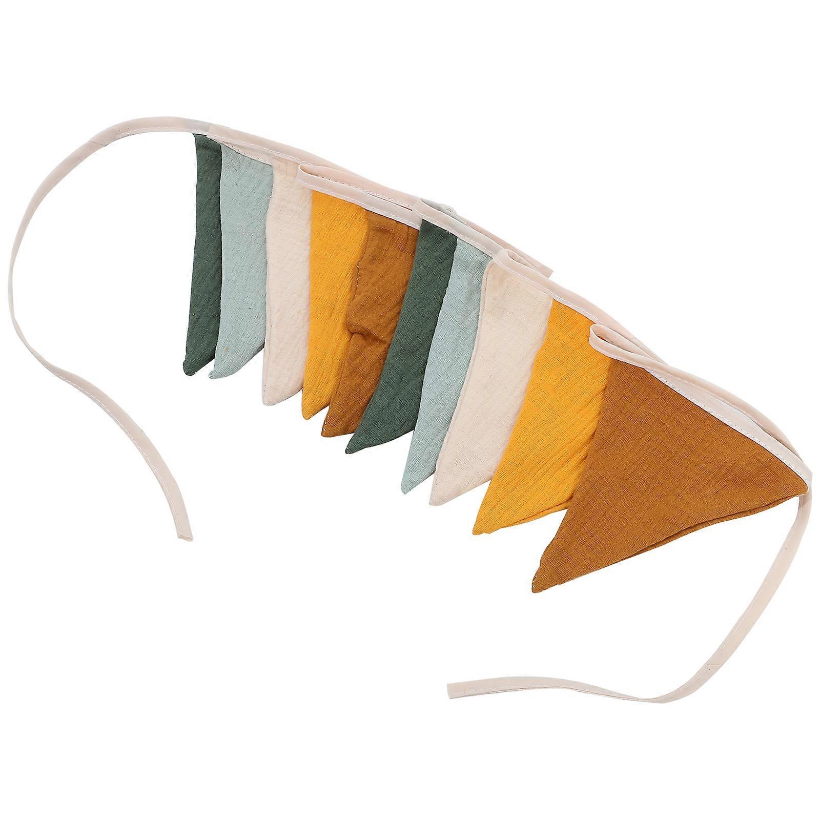 1 Set Triangle Bunting Flag Baby Shower Hanging Flag Banner Bedroom Hanging Triangle Flag