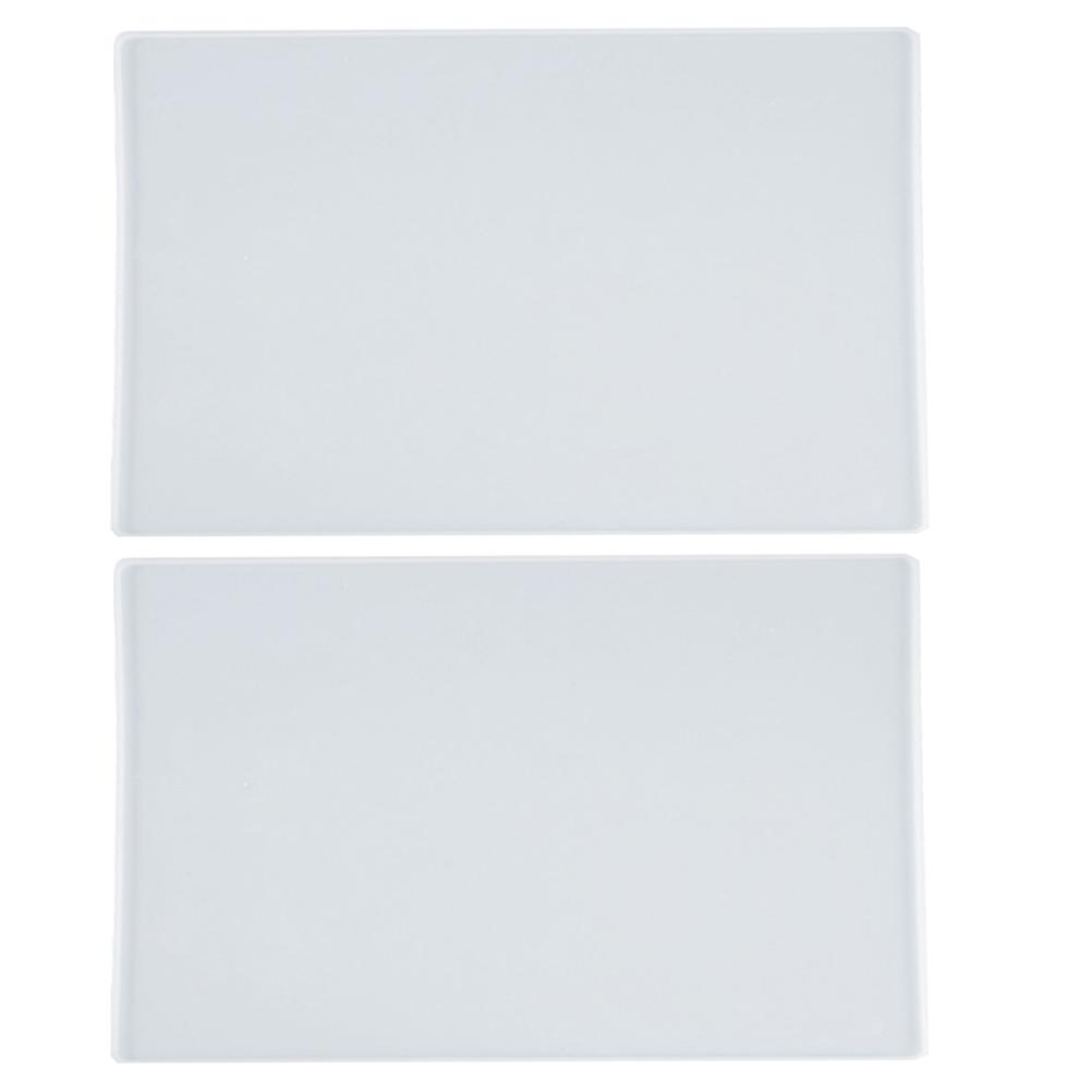 2 Stück Tischset Form Silikon Epoxidharz Form DIY Tischset Form Wiederverwendbare Schreibtafel Gussform
