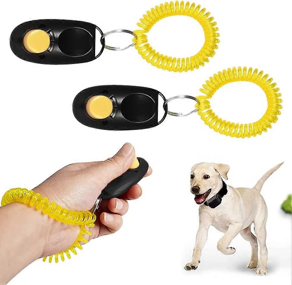 Dog Clicker, Training Dog Training Finger Clicker, Training Clicker With Elastic Strap & Large Button, Professional Training Dog Clicker For Dog, Cat,