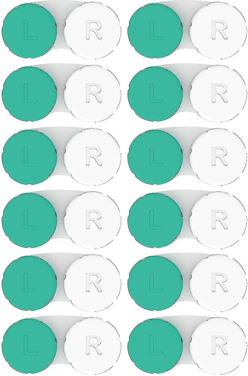 Contact Lens Cases 12 Pack. One Year Supply. Protect Your Eyes By Changing Your Contact Lens Case Monthly