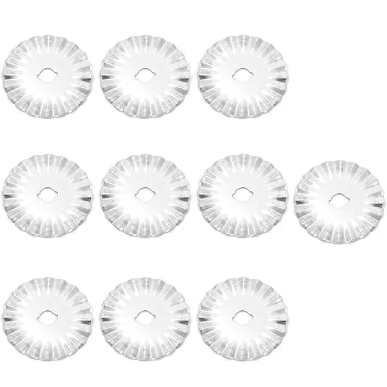10 st 45 mm roterande skärblad för läder, tyg, papper, spetsarbeten, sömnadsverktyg