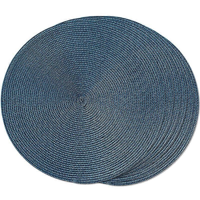 Fun Wheat Round Braided Placemats Set of 6 Table Mats