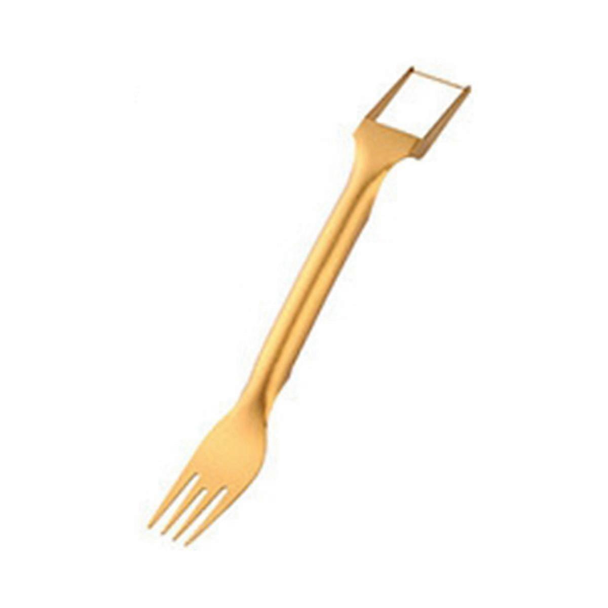 2-In-1 Stainless Steel Fruit Cutter, Dual Head Watermelon Cutter Slicer Tool, Portable Cutter Fork