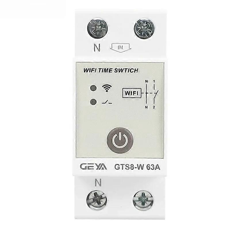 GTS8-W 2P Smart Wifi Time Switch DIN Rail Smart Home Wireless Remote Control Switch By Tuya APP AC