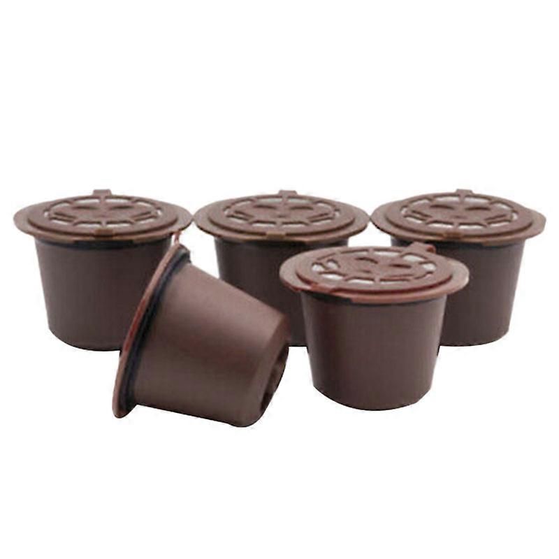 5/Pcs Stainless Steel Filter Reusable Coffee Capsules for Machines(B)