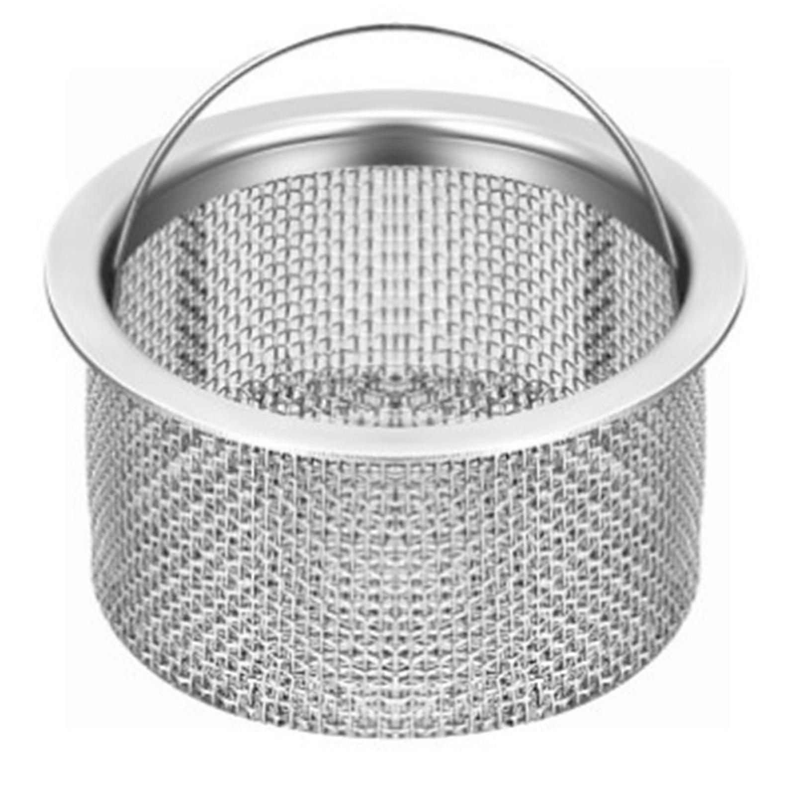 Universal Sink Strainer Stainless Steel Drain Filter Replacement with Handle