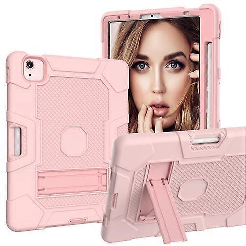 Contrast Color Robot Shockproof Silicone + PC Protective Case with Holder For iPad Air 2020 10.9 inch
