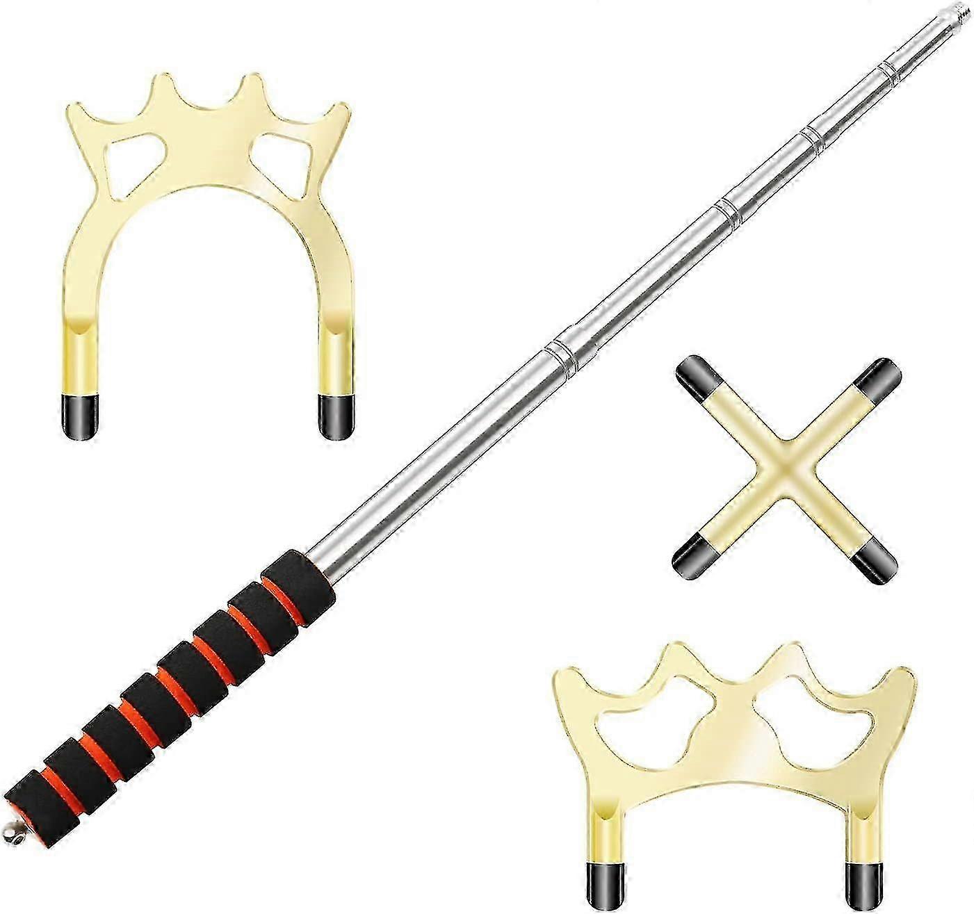4 Stück, Billard-Queue-Stick-Brücke, einziehbarer Billard-Queue, 3 Stück abnehmbarer Messing-Brückenkopf, Pool-Queue-Zubehör, Billardtisch-Zubehör für Pool-Tabl