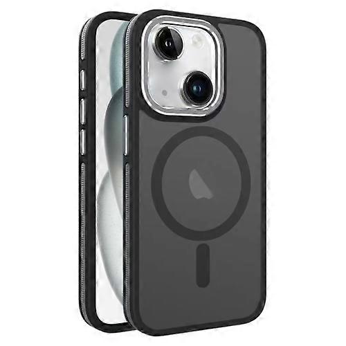 For iPhone 15 Two-color Frosted MagSafe Magnetic Mobile Phone Case