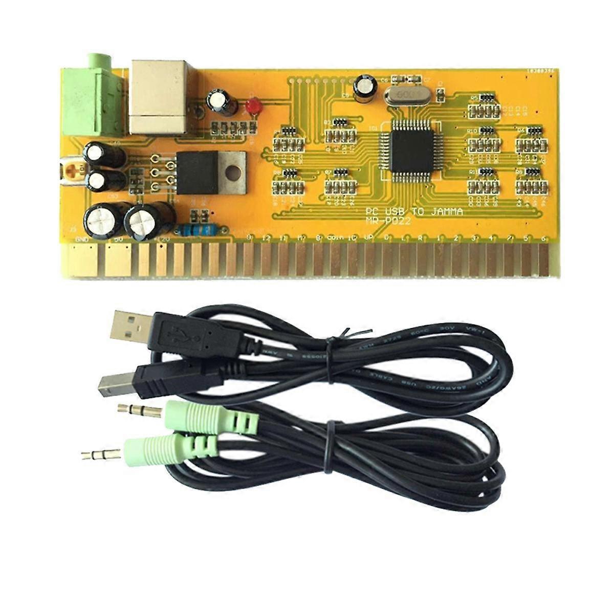 Pc Usb 28pin to Jamma Converter Board Audio Video Arcade Games Machine 2 Player Coin Pusher Joystic