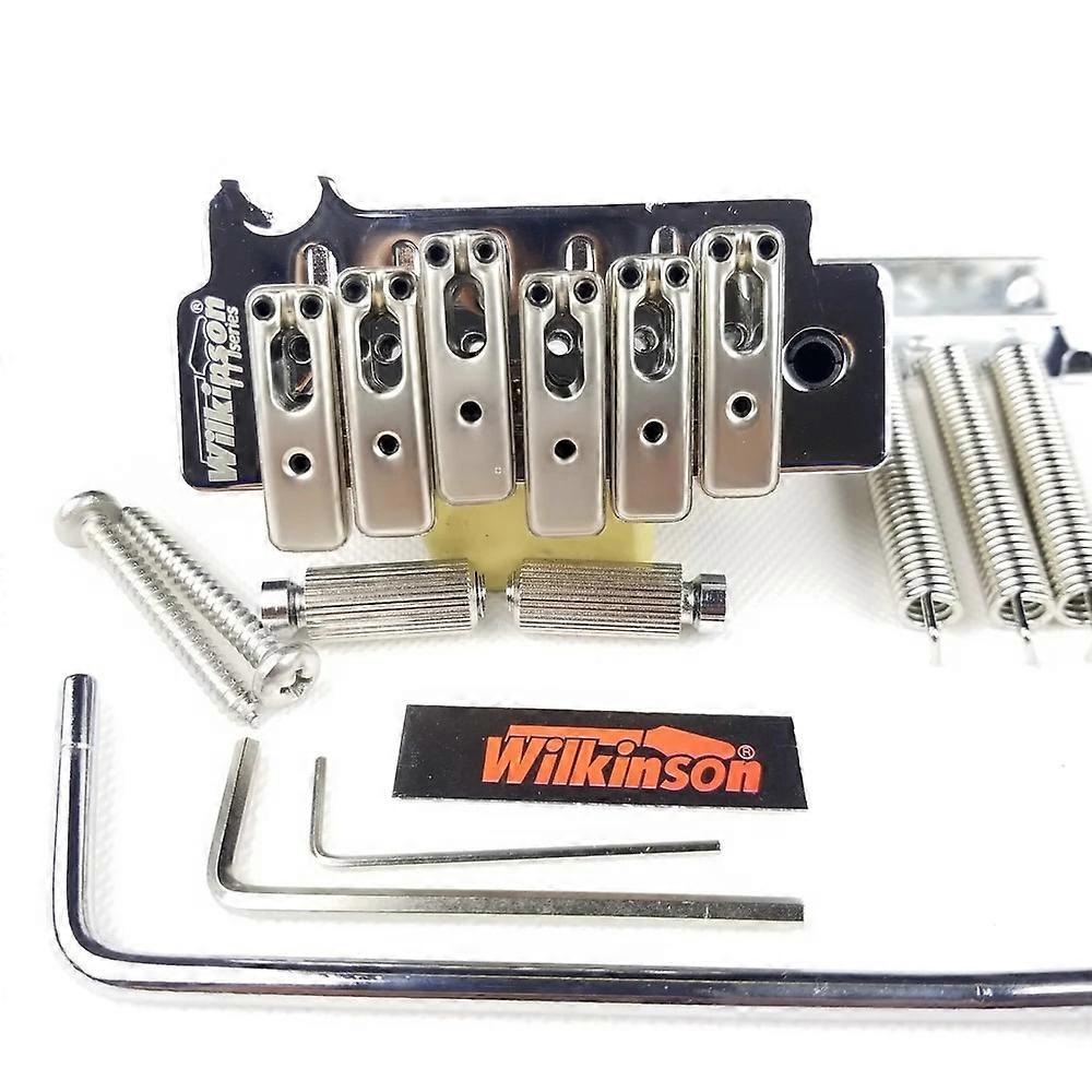 Wilkinson WOV10 Licensed Knife Edge Type 2 Post Point Double Swing E-Gitarre Tremolo Brücke für Strat Gitarre Chrom silber