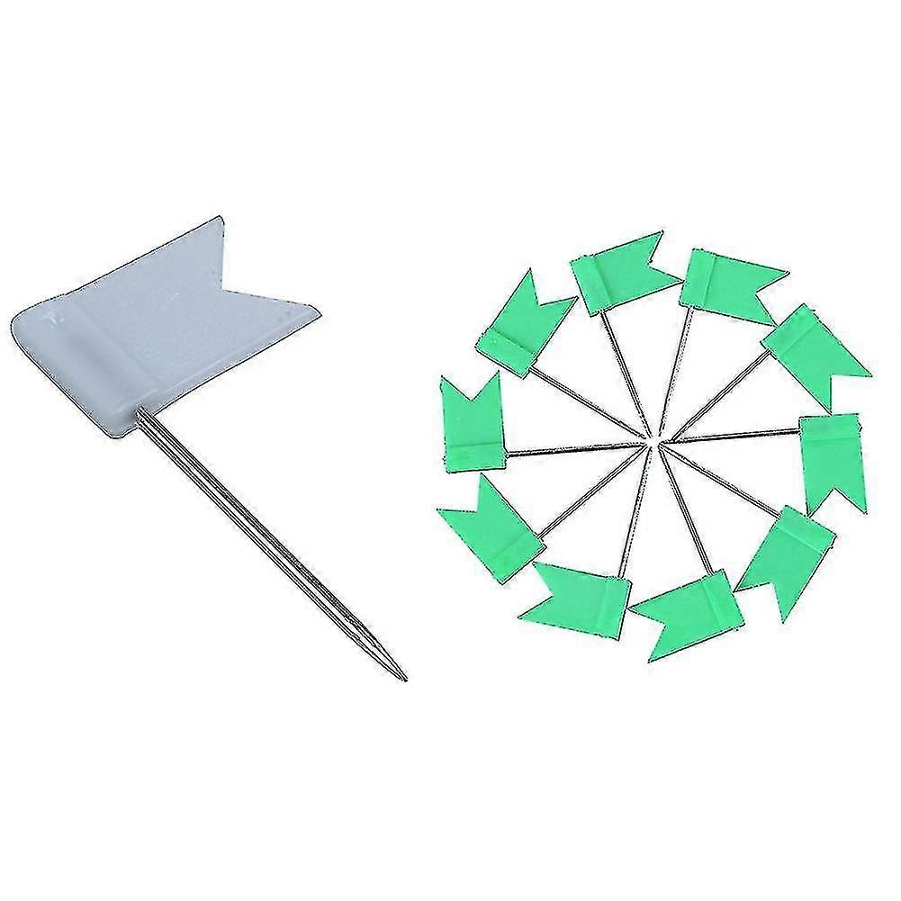 Compatible With100 Flag Shape Map Pins Notice Board Drawing Pins Push Pin Green