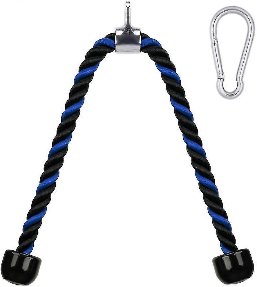 Heavy Duty Tricep Rope 36 Inches Pull Down Fitness Cable Attachment Machine Coated Nylon Rope With Stainless Steel Snap Hook