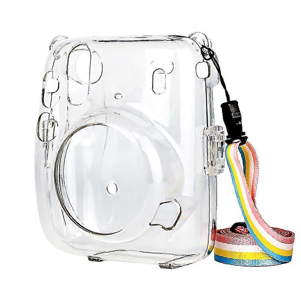 Crystal Transparent Protective Case Shoulder Strap For Instax Mini 11 Camera Instant Accessories