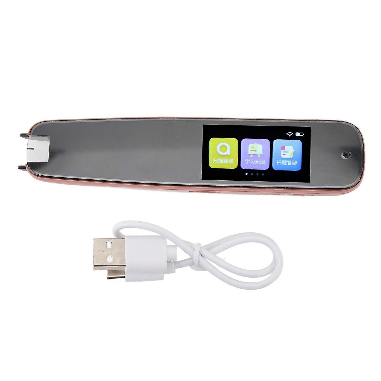 WiFi Language Translator Pen Digital Touch Screen Quick Identification Scan Reader Pen for Learning Traveling Aboard Rose Gold