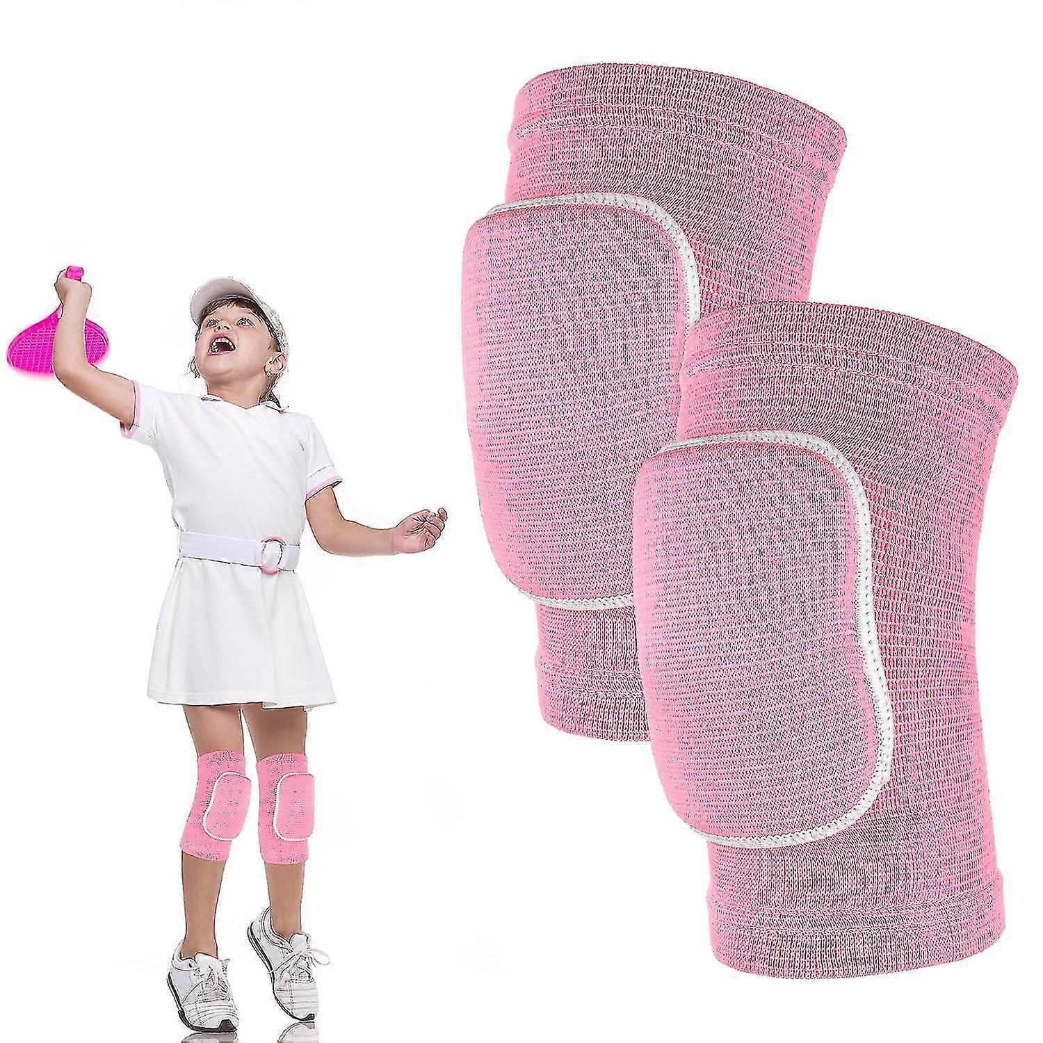 רפידות ברכיים לילדים חליפה לגיל 7-12 שנים, היאבקות כריות ברכיים כדורעף רפידות ברכיים ספוג עבה נערות נוער Anit-slip ספורט סד תמיכה בברכיים עבור V