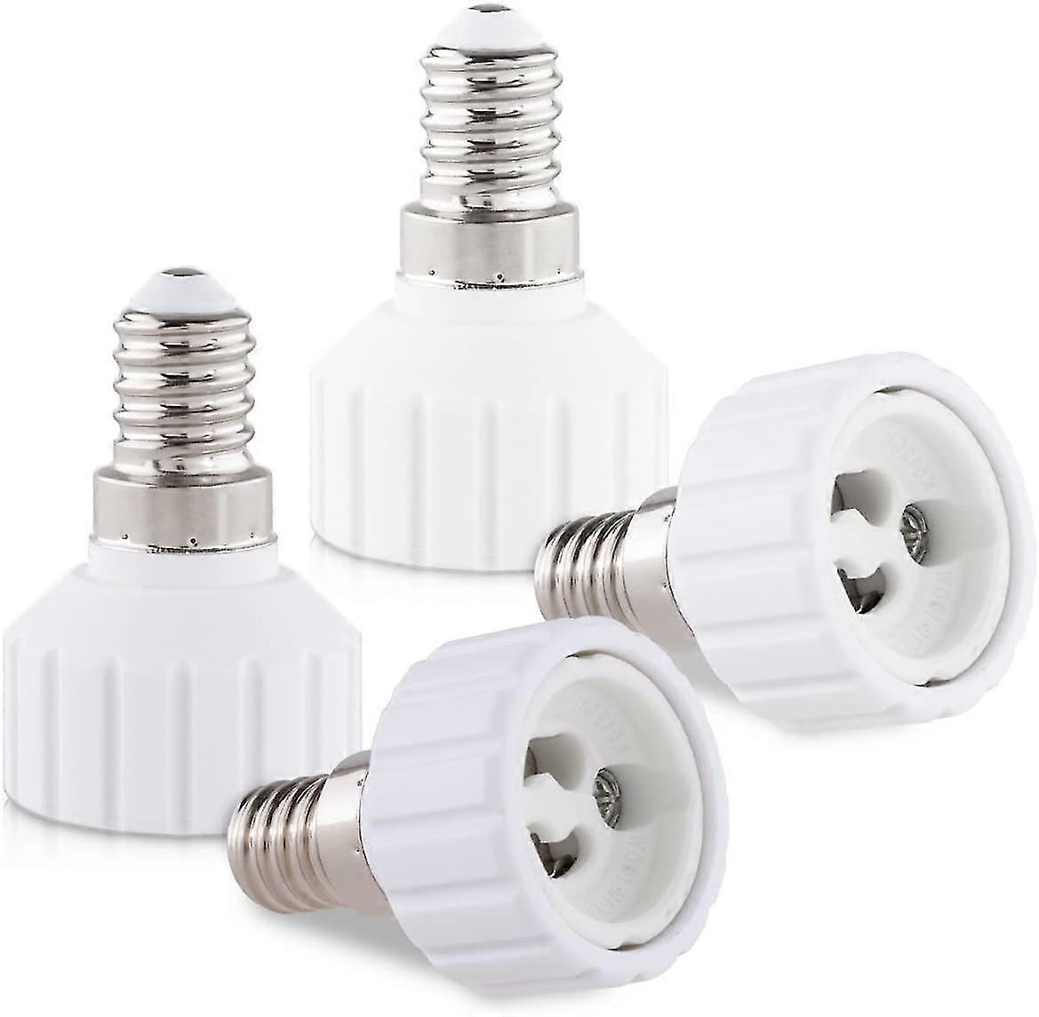 4x socket adapter - e14 to gu10 sockets converter - bayonet base lamp holder adapter for halogen led bulb