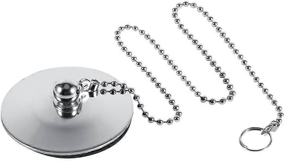 سدادة حوض الاستحمام من الكروم ، 1.65 بوصة قابس تصريف معدني صلب مع سلسلة لمطبخ الحمام