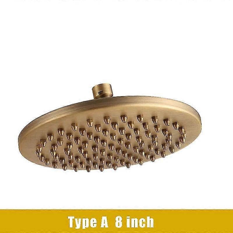 Squisito 8 pollici classico in ottone antico soffione doccia a pioggia 8 '' nero oro rosa rotondo soffione con ugello in rame Sh112