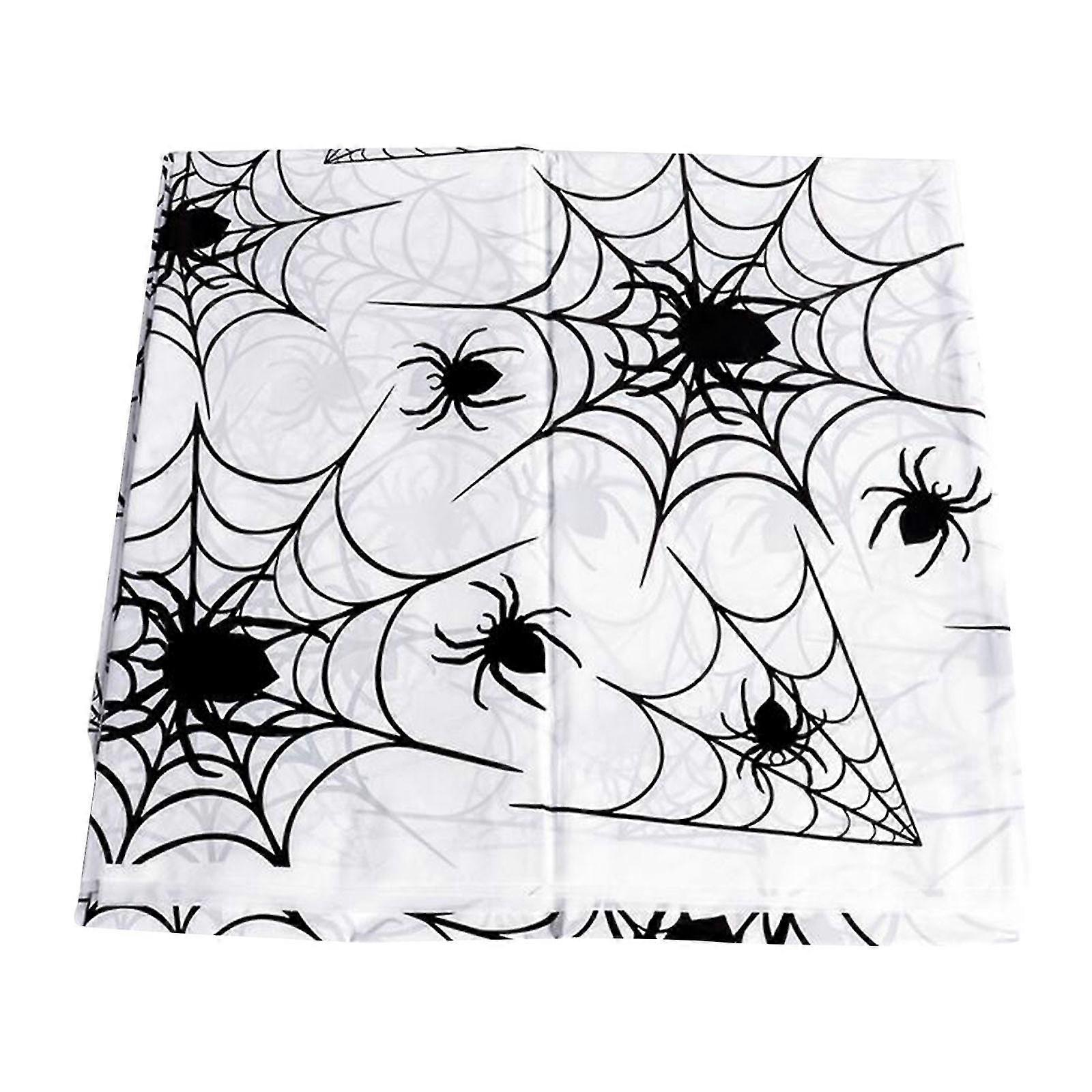 High-quality Plastic 108''x 54'' Halloween Spider Tablecloth