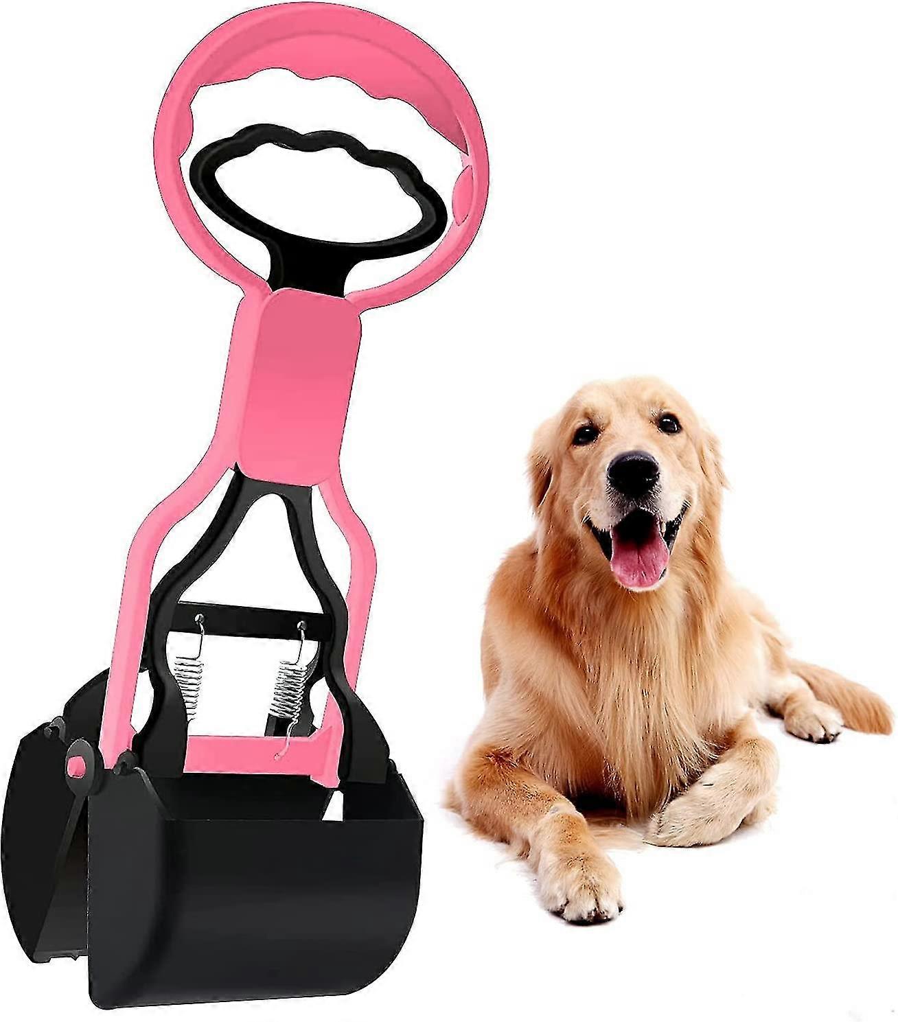 Pet Dog Pooper Scooper,1pc Non-breakable Pooper Scooper, Large Pooper Scooper,long Handle(pink)