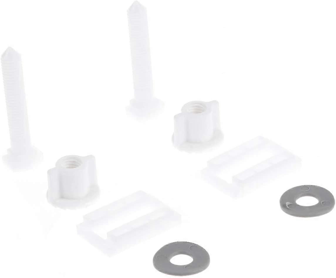Set Of 6 Plastic Toilet Seat Hinges With Nuts And Washers.