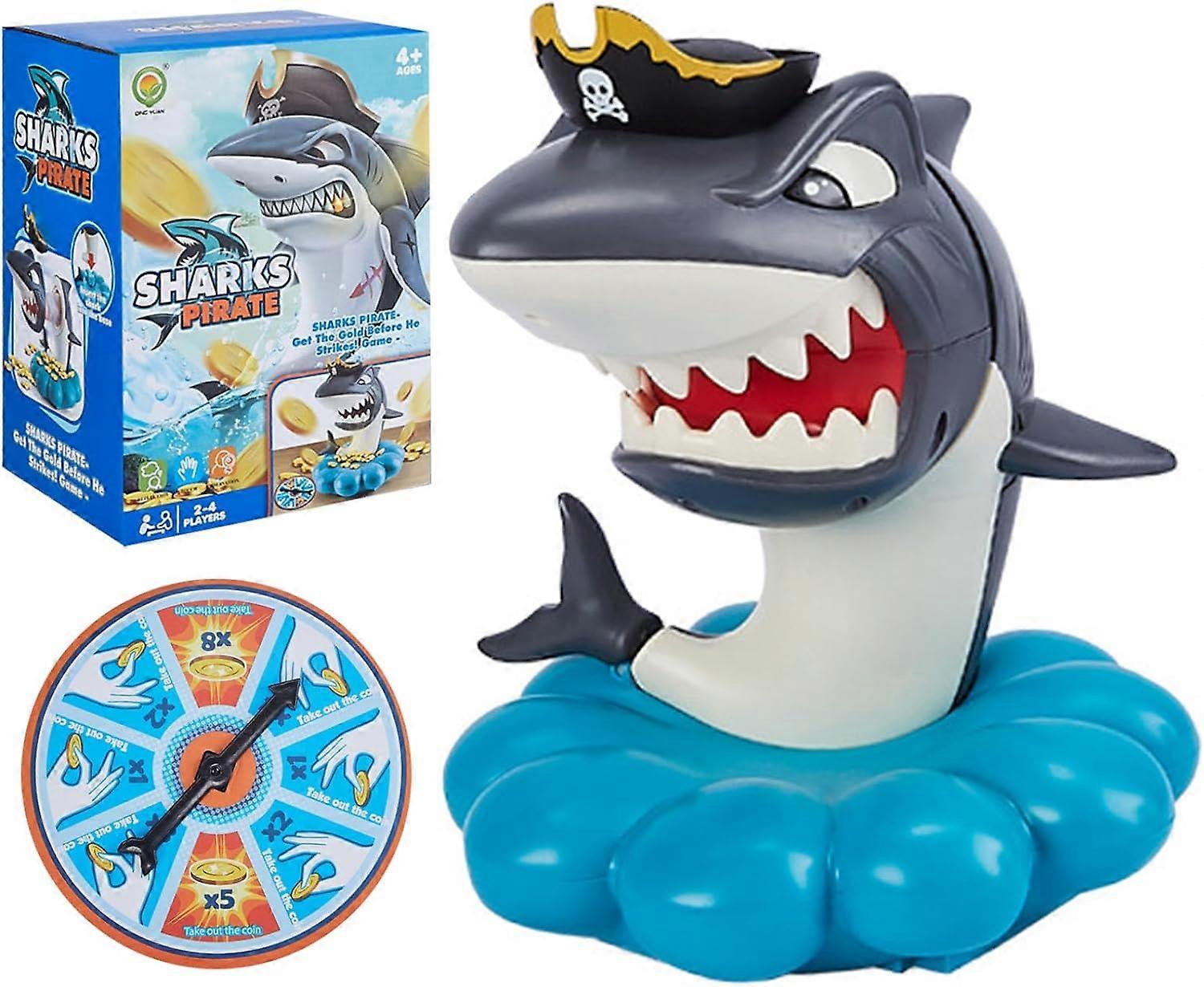 Pop Up Pirate Game Simulation Pop up Pirate Operation Game Cute Shark Game Battery Powered ABS Shark Toys Interactive Pop Up Pirate for Kids Party Clu