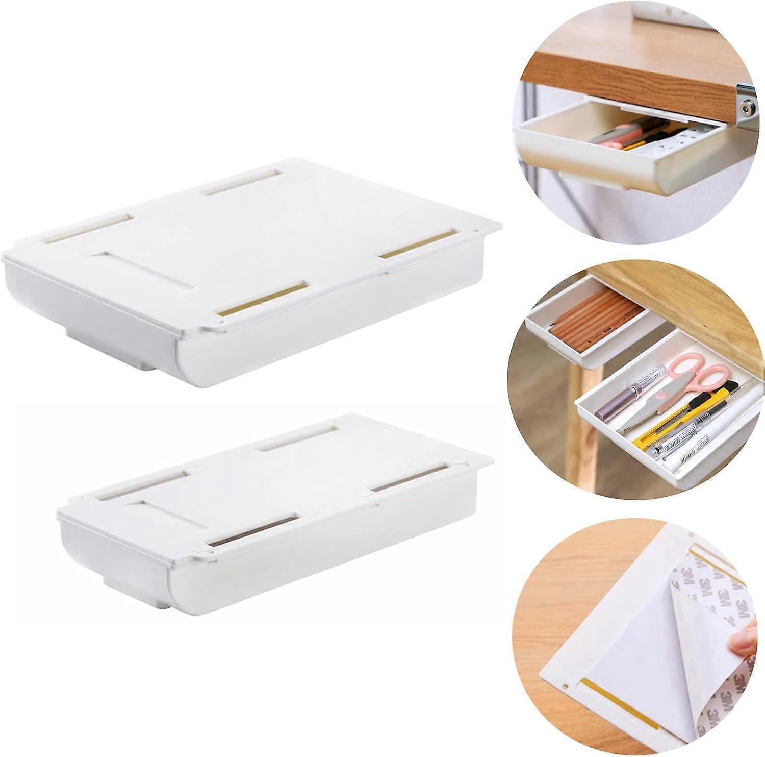 2 Pieces Invisible Storage Box Under the Table