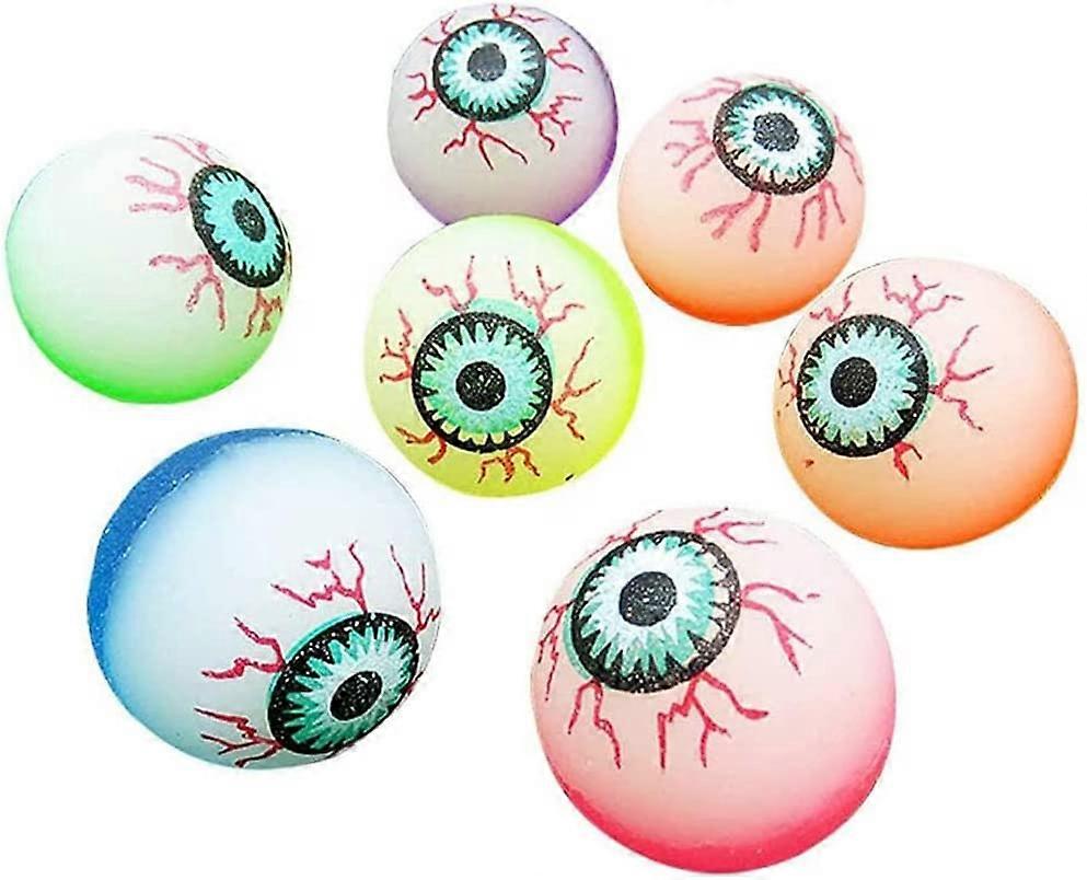 25Pcs Halloween Bouncy Balls, Bouncy EyeBalls Glow in the Dark Bounce Ball Jet Balls Party Bag Filler(Random Color)