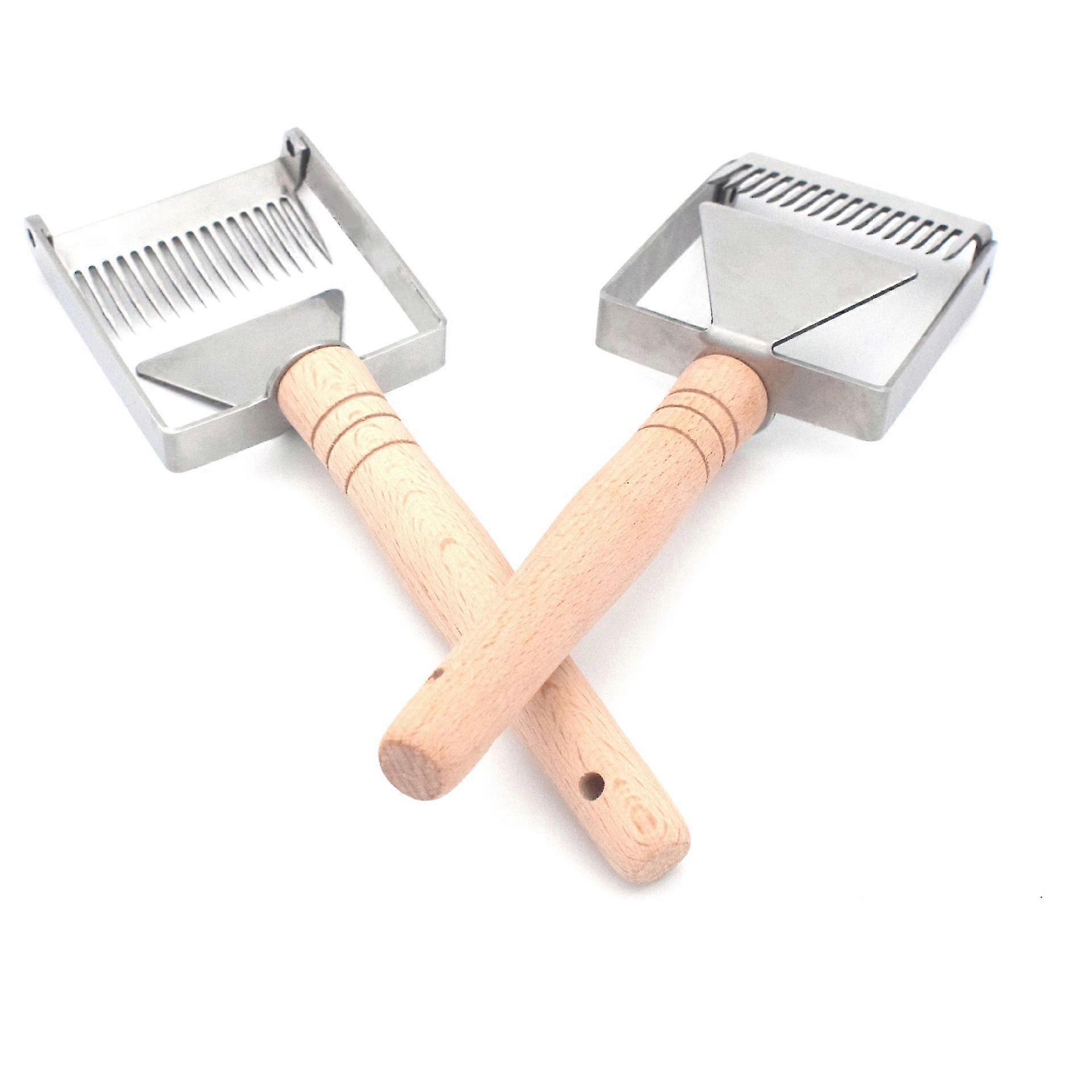 New 2pcs Honey Stainless Steel Beehive Scraper