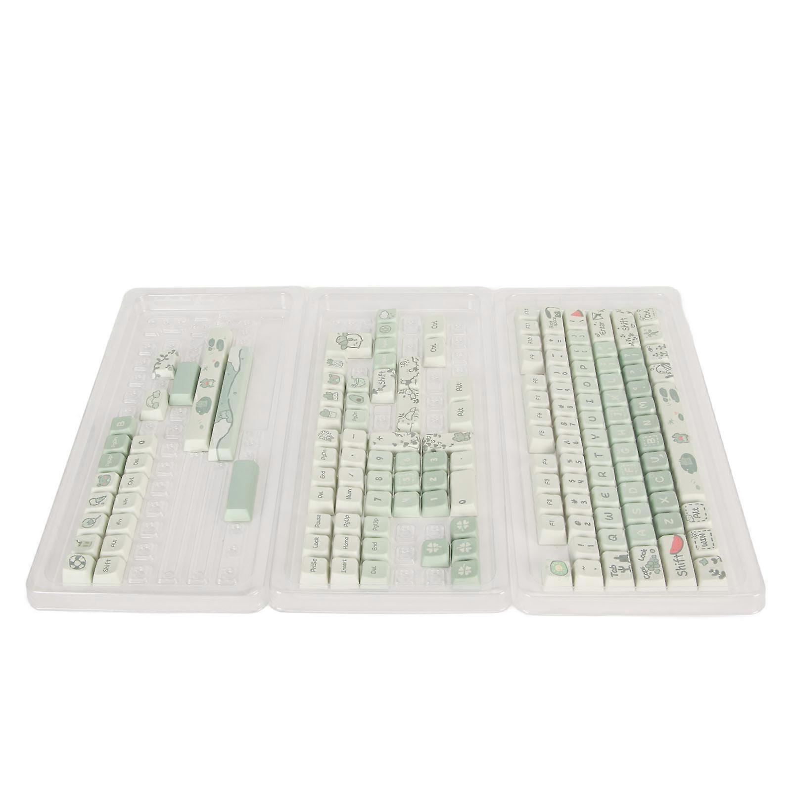 PBT Keyboard Keycaps 148 Keys Dye Sublimation Ergonomic Rich Colors Mechanical Keyboard Keycaps for PC Gaming DIY Kitten YEMMA