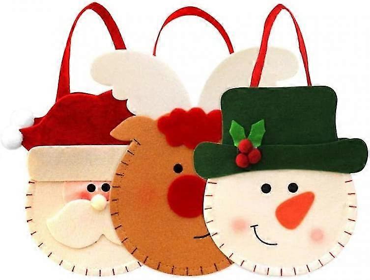 3 pcs doces de Natal saco de presente saco de doces de Natal saco de presente