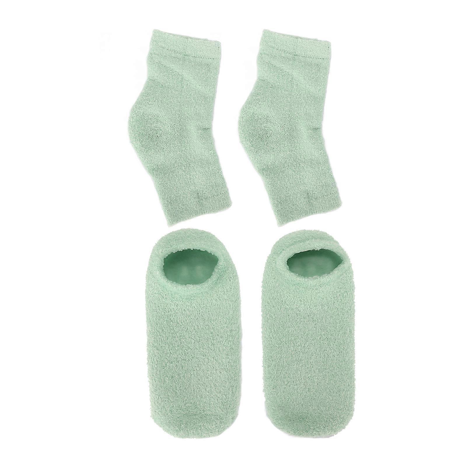Moisturizing Socks Women Dry Cracked Skin Repair Nourishing Spa Gel Heel Socks Elbow Cover Set for Women