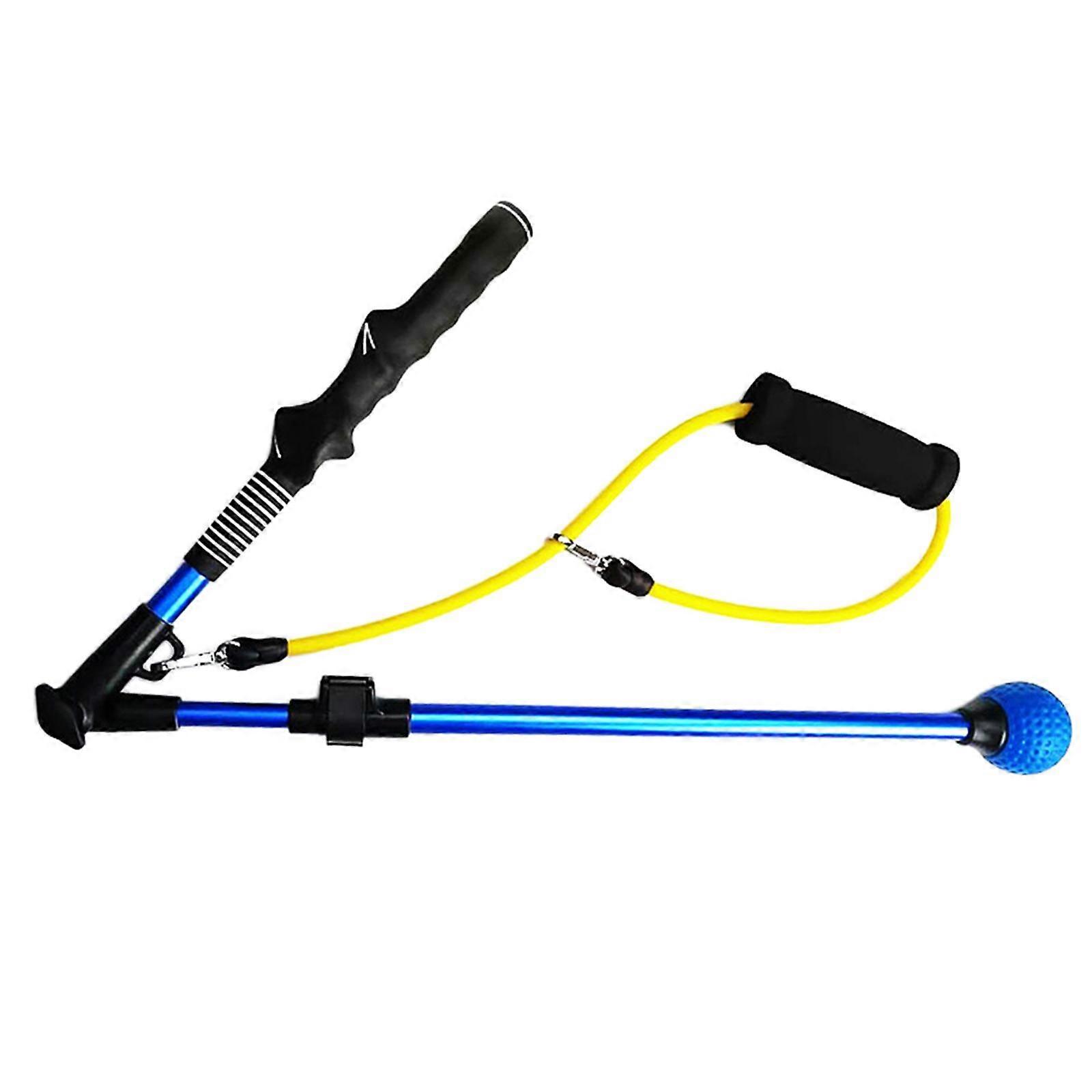 Golf Swing Trainer Golf Alignment Warm-Up Stick Training Aid Practice Blue