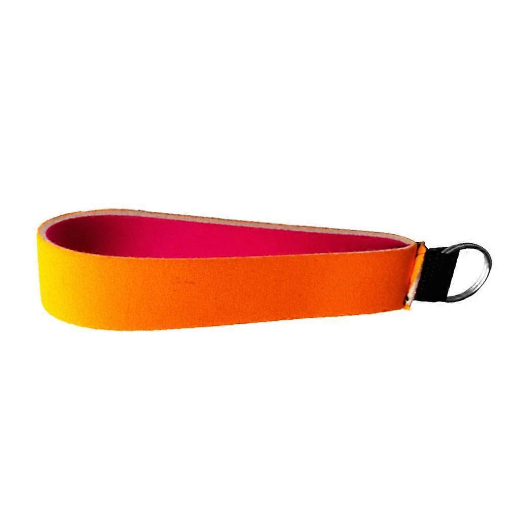 Neoprene Pulseira Chaveiro Pulseira Pulseira Chaveiro Split Ring Laranja