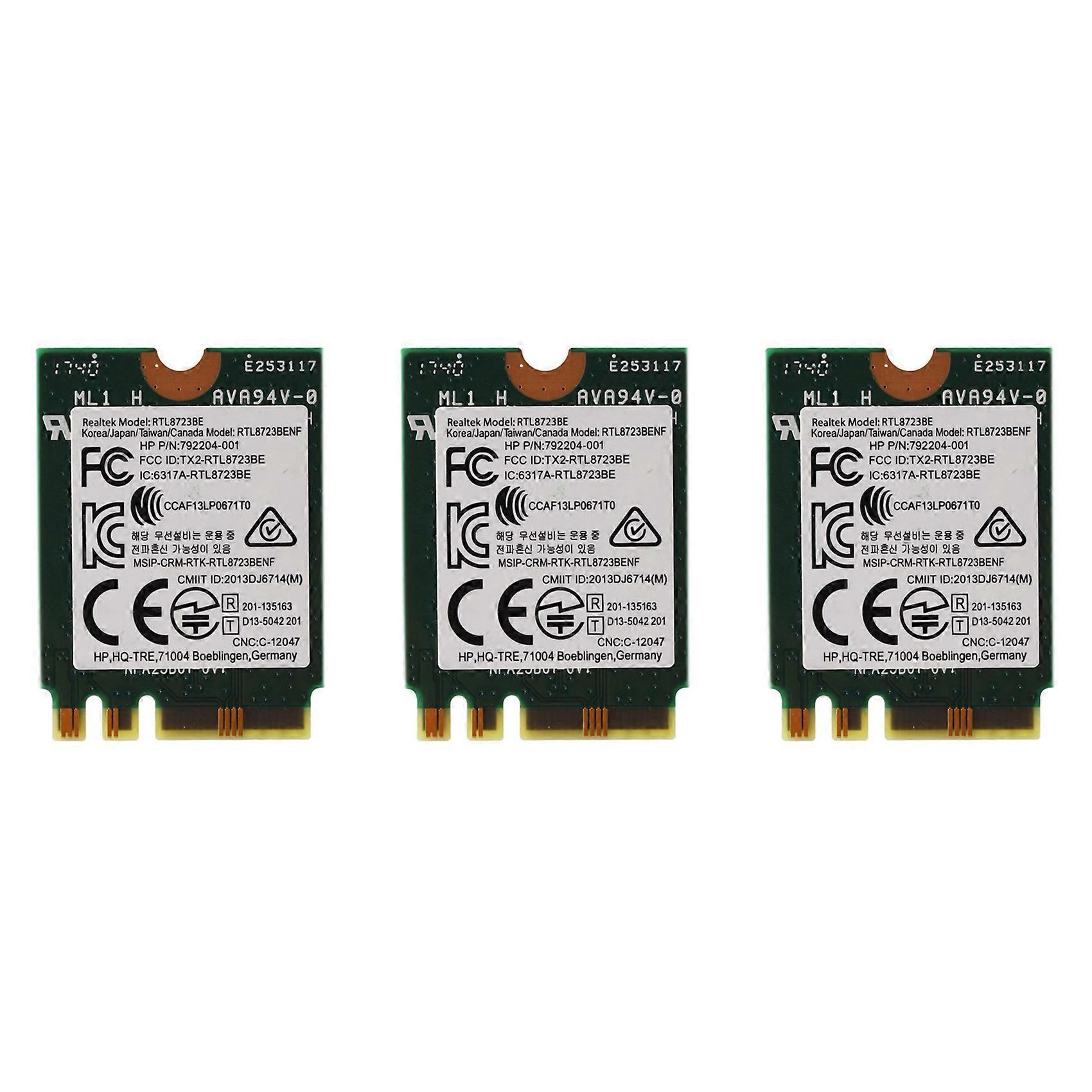 3X Wireless Adapter for Realtek RTL8723BE 802.11N WiFi Card Bluetooth 4.0 NGFF Card SPS 843338-001