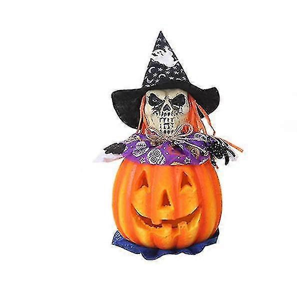 Halloween Pumpkin Lanterns Set Of 3 With Witch Hat Light Up Pumpkin Color Changing Lights Witch Pumpkin Styrofoam - Adorable Halloween Decor Interior