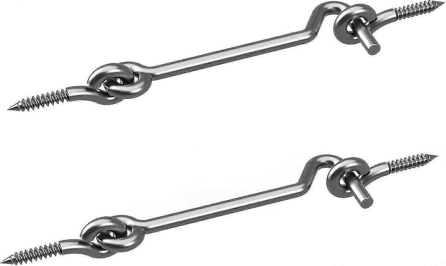 Garden Gate Lock - Internal Door Latch - Door Hook Screw In - Hook And Eye Latch - Shed Hooks - Loft Hatch Lock - Pack Of 10