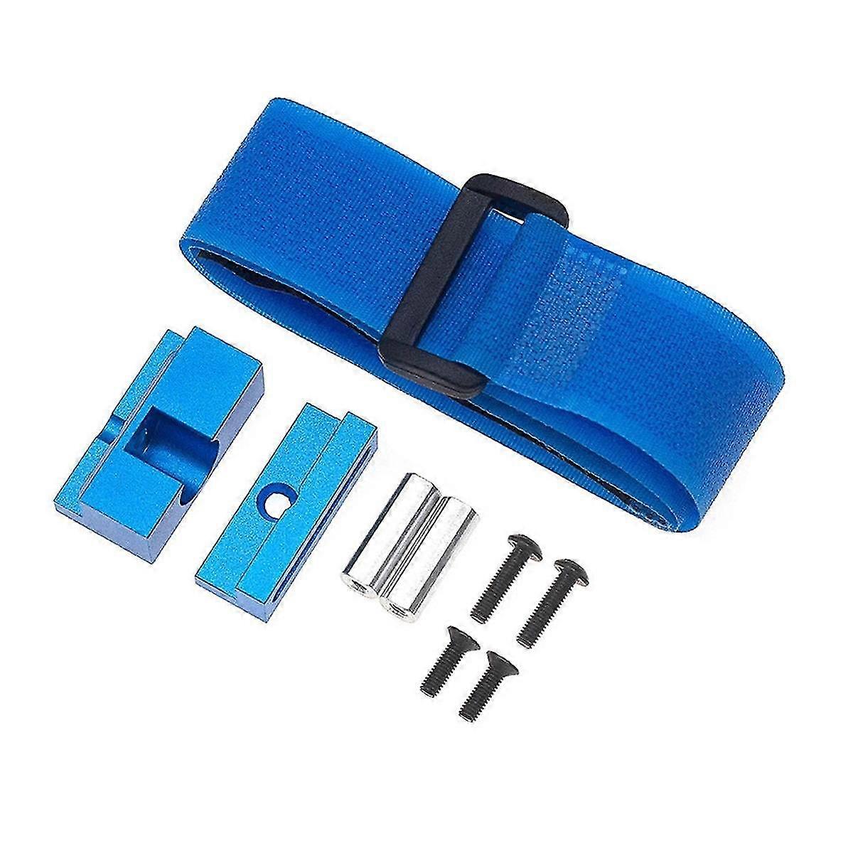 Battery Holder Mount Hold Down With Battery Strap For Tt02 Tt02d Tt02b 1/10 Rc Car Upgrade Parts Blue