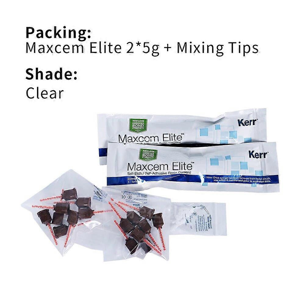 Maxcem Kerr Elite Dental Self Etch Adhesive Resin Cement Clear Transparent Universal Bond Composite Kit Dentist Materials Tools