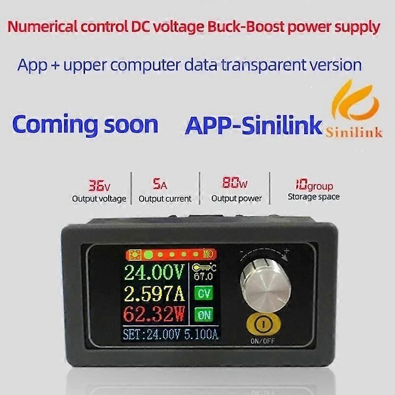 XYS3580 DC DC Buck Boost Converter CC CV 0.6-36V 5A Power Module Adjustable Regulated Laboratory Power Supply Variable