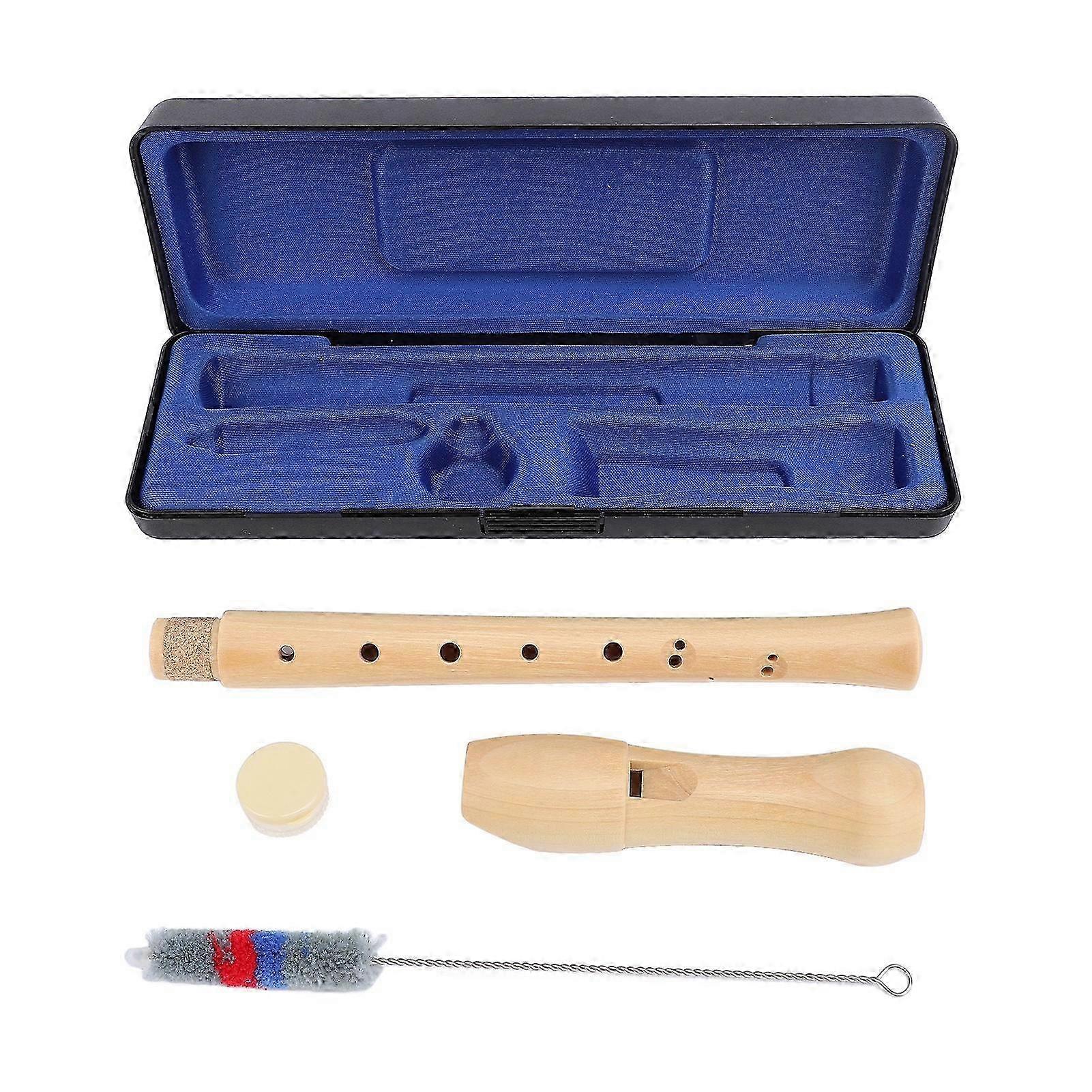 Soprano Recorder 8 Holes C Key Maple Wood Recorder Instrument for Children Beginner English Style