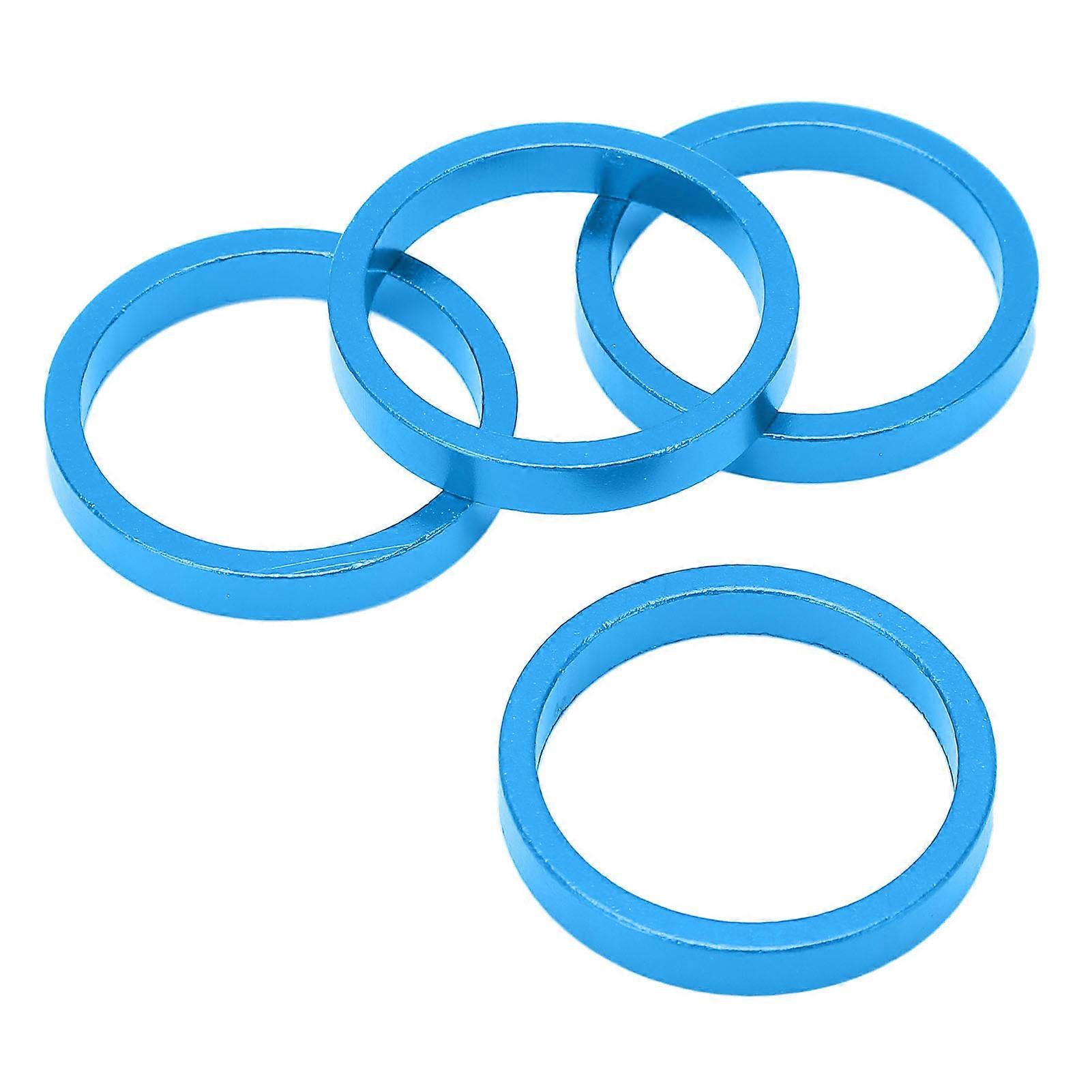 4個自転車ヘッドセットスペーサーフロントフォークステムスペーサーマウンテンロードバイク用アルミニウム合金28.6mmチューブ